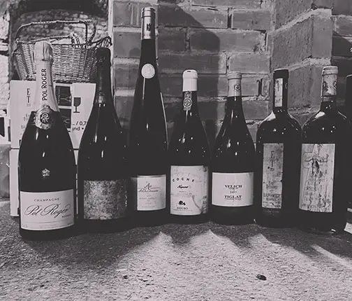 Weinschflaschen im Keller des Restaurant Duchardt